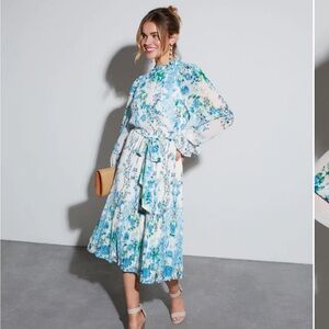 Tempe Floral Ruffle Midi Dress VICI - Baby Shower, Bridal Shower, Garden Party